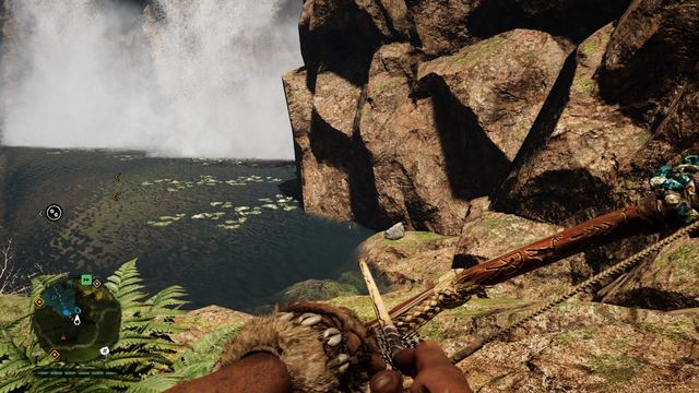 Under the rocks by the waterfall, below a bonfire that you can ignite - Daysha Hands 11-20 - Central Oros - Far Cry Primal - Game Guide and Walkthrough
