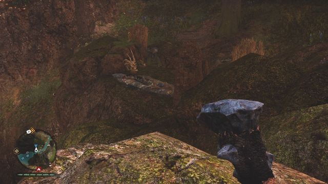 On the ground, right beyond the place where you can attach the grappling claw - Izila masks - Southern Oros - Far Cry Primal - Game Guide and Walkthrough