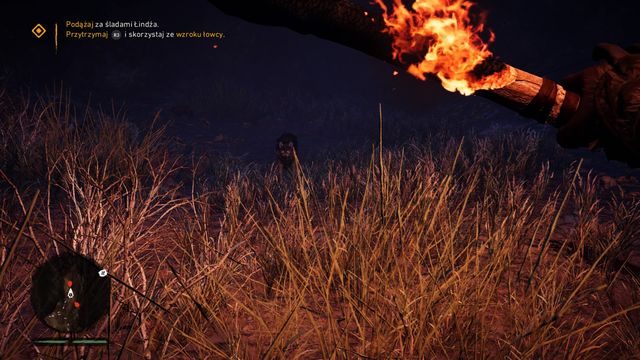 Scare the wolf off with the burning mace. - Path to Oros - Walkthrough - Far Cry Primal - Game Guide and Walkthrough