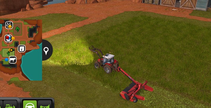 A basic lawn mower - mowing the entire meadow will take a lot of time - Working on meadows | Machines - Machines - Farming Simulator 18 Game Guide