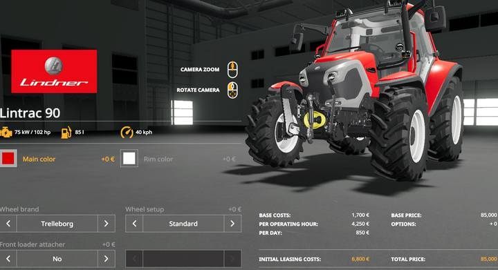 Lindner Lintrac 90. - Farming Simulator 19: Tractors, trucks - List of vehicles and machines - Farming Simulator 19 Guide and Tips