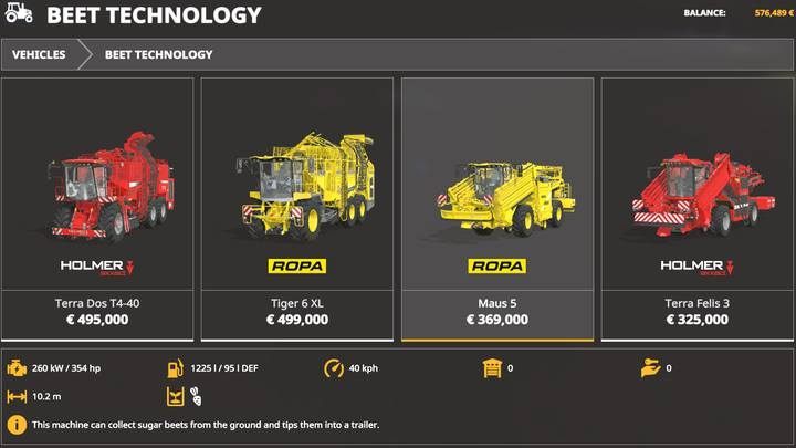 Beet Harvesters. - Farming Simulator 19: Harvesters, headers - List of vehicles and machines - Farming Simulator 19 Guide and Tips