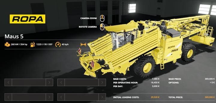 Ropa Maus 5. - Farming Simulator 19: Harvesters, headers - List of vehicles and machines - Farming Simulator 19 Guide and Tips