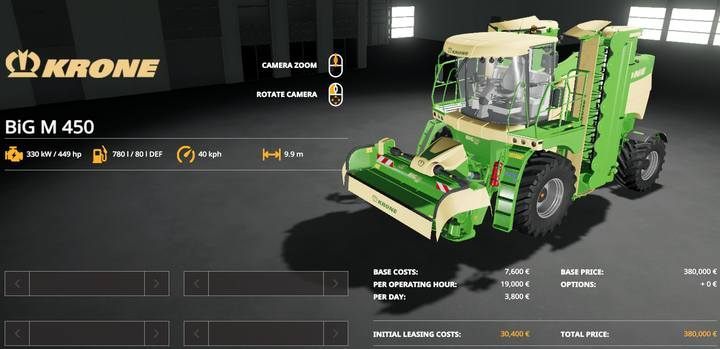 A self-propelled mower. - Farming Simulator 19: Machines for grass, hay - List of vehicles and machines - Farming Simulator 19 Guide and Tips