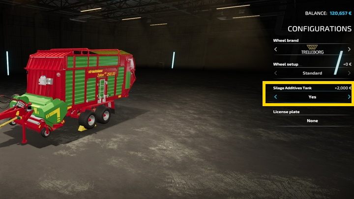 Most models of forage wagons have a special tank for silage additives that can be installed in the shop - Farming Simulator 22: Sowing and mowing grass - Farming Simulator 22: Grass, hay and silage - Farming Simulator 22 Guide