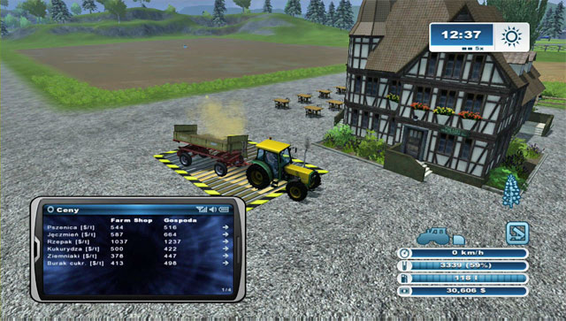 In order to gain even more money, sell the rape in the Inn. - Selling your first machine and a new purchase: the sprayer | The basics - The basics - Farming Simulator 2013 Game Guide