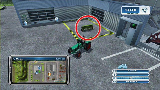 Out of all the machines that you have, the least efficient is the AMAZONE D1 sower, by which I mean that its the slowest at its job when compared to the cultivator or harvester (both of which have a wider working area), not to mention the sprayer - Buying new equipment: sower | Agriculture - Agriculture - Farming Simulator 2013 Game Guide