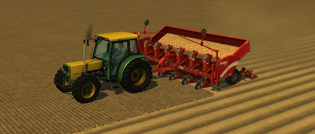Planting potatoes using Grimme GL 660. - Growing potatoes | Agriculture - Agriculture - Farming Simulator 2013 Game Guide