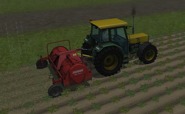Removing leaves during rain. One of two stages of harvesting mature potatoes. - Growing potatoes | Agriculture - Agriculture - Farming Simulator 2013 Game Guide