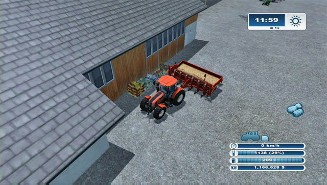 The planter, just like the sower, has to be filled. - Growing potatoes | Agriculture - Agriculture - Farming Simulator 2013 Game Guide