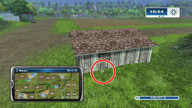 North-west of field 29 theres a shed - Area D: horseshoes #37-#44 | Horseshoes - Horseshoes - Farming Simulator 2013 Game Guide