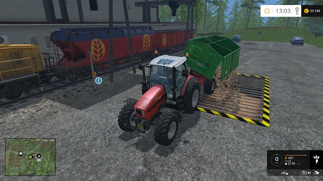 Unloading the crop in a store. - Growing plants - preparation, harvest and selling - Basics - Farming Simulator 15 Game Guide