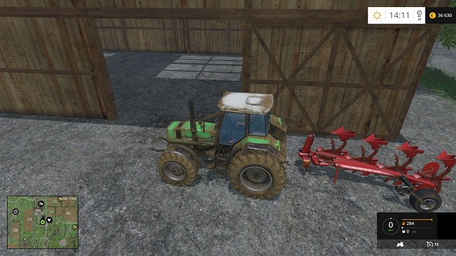 You will find a plow somewhere on your farm. - Joining fields - Basics - Farming Simulator 15 Game Guide