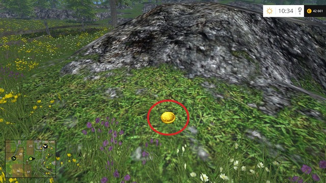 You can find 100 gold coins on the Bjornholm map - Gold Coins - Introduction - Gold Coins - Farming Simulator 15 Game Guide