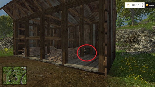 Also near the train, when the planks are - Section A - coins 1 - 12 - Gold Coins - Farming Simulator 15 Game Guide
