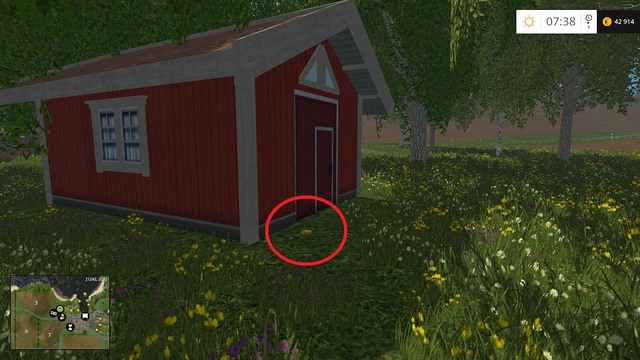 Behind the red hut - Section B - coins 13 - 29 - Gold Coins - Farming Simulator 15 Game Guide
