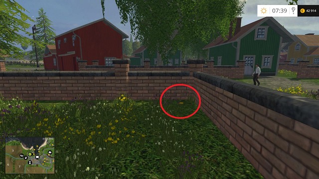 In the corner of the stone fence - Section B - coins 13 - 29 - Gold Coins - Farming Simulator 15 Game Guide