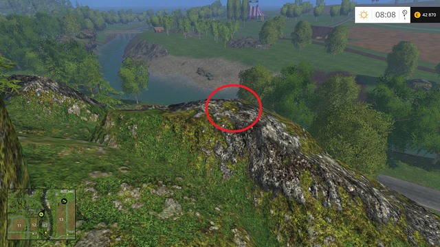 On the rocks - Section C - coins 30 - 44 - Gold Coins - Farming Simulator 15 Game Guide