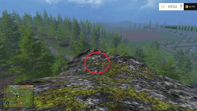 On the highest rock around - Section D - coins 45 - 54 - Gold Coins - Farming Simulator 15 Game Guide