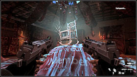 Again you need to get through the racks to walk around the pile of garbage that blocks the way - Level 03: Store - Walkthrough - F.3.A.R. - Game Guide and Walkthrough