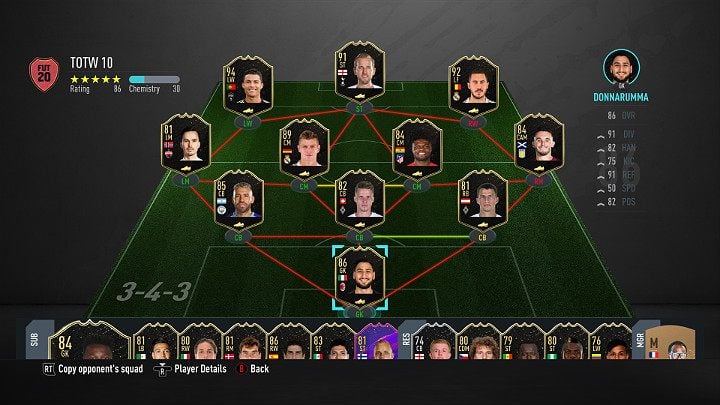 LP - FUT 20: Team of the Week 10 (TOTW) - FIFA 20 Ultimate Team - FUT 20: Team of the Week - FIFA 20 Guide