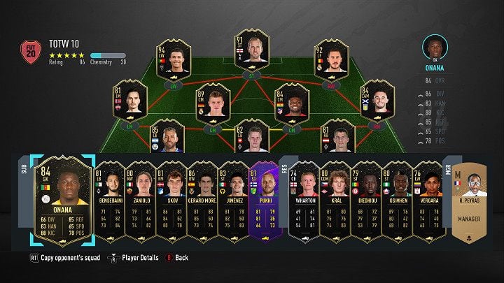 LP - FUT 20: Team of the Week 10 (TOTW) - FIFA 20 Ultimate Team - FUT 20: Team of the Week - FIFA 20 Guide