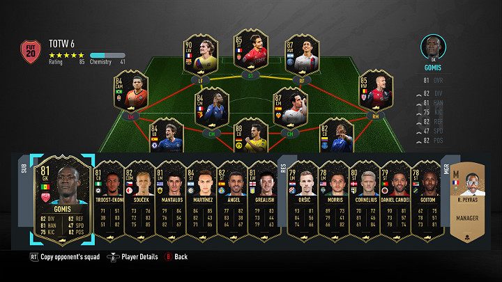 LP - FUT 20: Team of the Week 6 (TOTW) - FIFA 20 Ultimate Team - FUT 20: Team of the Week - FIFA 20 Guide