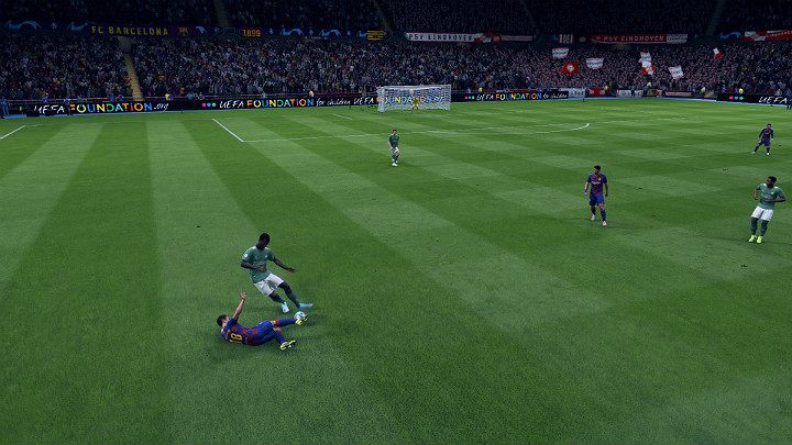 Sliding tackle is the most risky attempt to pick the ball, which very often ends with a reminder, a yellow card, and sometimes even a red one and the players exclusion from the game - FIFA 20: The basics of defensive plays - FIFA 20: Defense - FIFA 20 Guide