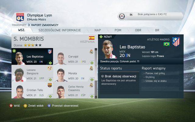 After a few weeks of efforts, you scouts will present you a full list of players who meet the criteria - as you can see, you still haven't received any detailed information regarding any of them - Transfers and the global transfer network - Manager career - FIFA 14 - Game Guide and Walkthrough