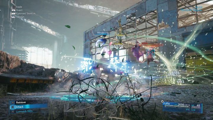 After crossing the bridge, youll encounter first major enemy (Lesser Drake, accompanied by two Toxirats) - Final Fantasy VII Remake Intermission: First Challenge - walkthrough - Chapter 1: Wutais Finest - Final Fantasy 7 Remake Guide