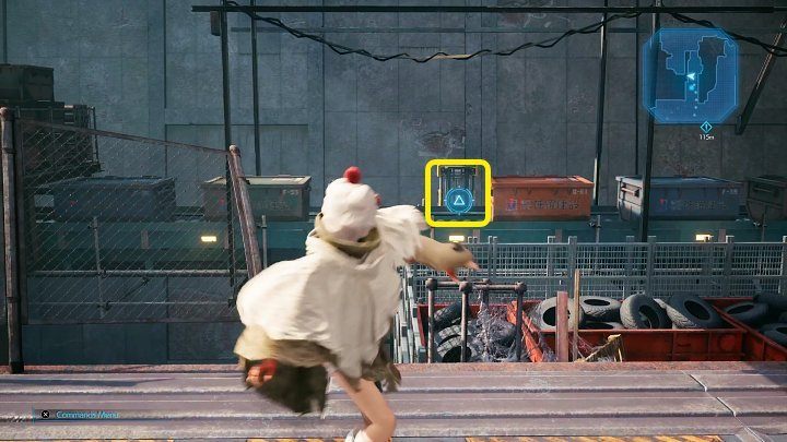 After the fight, look for the moving conveyor belt, wait for a right moment and throw a shuriken at a switch to stop the belt and get to the other side of the area - Final Fantasy VII Remake Intermission: After Him - walkthrough - Chapter 1: Wutais Finest - Final Fantasy 7 Remake Guide