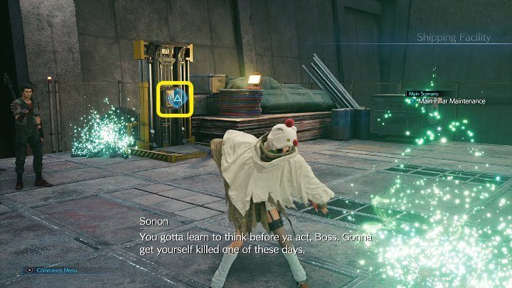 Defeat two additional guards and throw a shuriken at a switch to stop another conveyor belt - Final Fantasy VII Remake Intermission: After Him - walkthrough - Chapter 1: Wutais Finest - Final Fantasy 7 Remake Guide