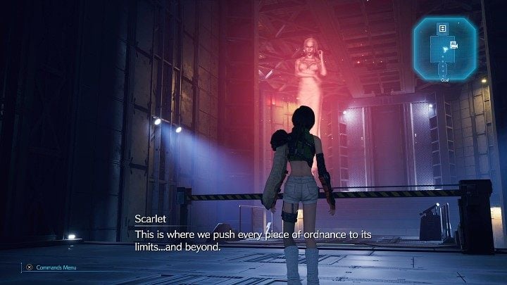 Scarlet prepared another trial and brought you to a place where Shinra tests its weapons - Final Fantasy VII Remake Intermission: The Invitation - walkthrough - Chapter 2: Covert Ops - Final Fantasy 7 Remake Guide