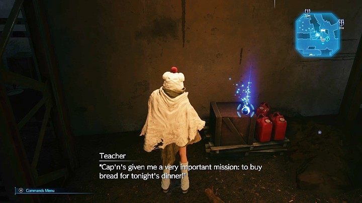 Warding Materia is found in the area shown in the screenshot above - next to a wall of Avalanche hideout - Final Fantasy VII Remake Intermission: Warding Materia - location - Sector 7: Slums - Final Fantasy 7 Remake Guide