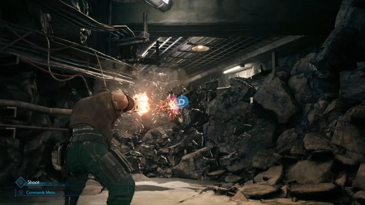 You are now playing as Barret - you can destroy boulders to unlock the passage further - Final Fantasy 7 Remake: A Broken World, walkthrough - Chapters - Final Fantasy 7 Remake Guide