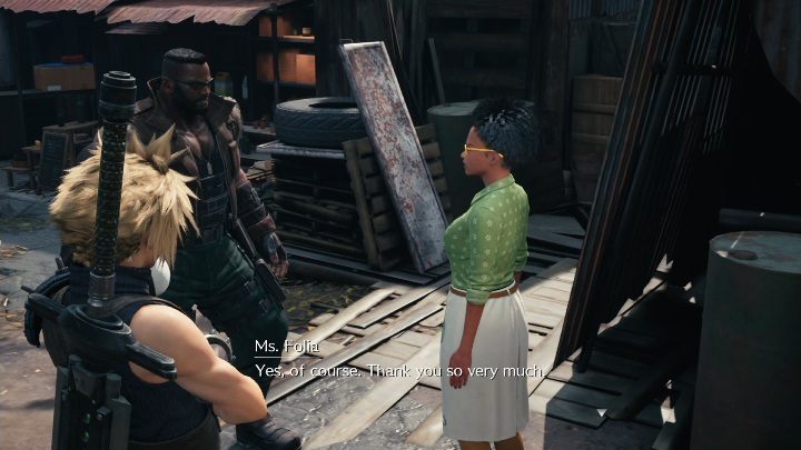 You start the side quest by talking to Ms - Final Fantasy 7 Remake: Missing Children quest, walkthrough - Chapter 14, In Search of Hope - Final Fantasy 7 Remake Guide