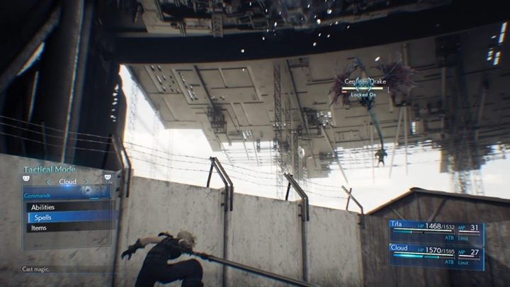 You will face another flying creature - Cerulean Drake - Final Fantasy 7 Remake: Just Flew In from the Graveyard quest, walkthrough - Chapter 3, Home Sweet Slum - Final Fantasy 7 Remake Guide