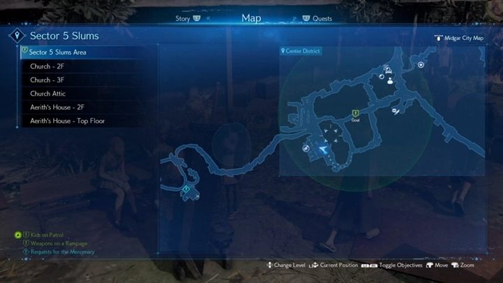 The last child is near the orphanage - Final Fantasy 7 Remake: Kids on Patrol quest, walkthrough - Chapter 8, Budding Bodyguard - Final Fantasy 7 Remake Guide