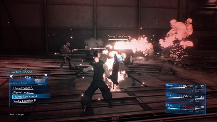 A little further you will reach an area defended by turrets and flametroppers - Final Fantasy 7 Remake: Dogged Pursuit, walkthrough - Chapters - Final Fantasy 7 Remake Guide