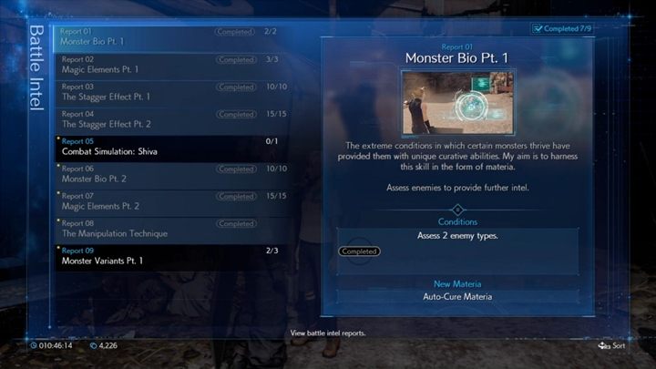 You will meet Chadley from time to time in different cities, so try to do Battle Reports on a regular basis - Final Fantasy 7 Remake: Chadleys Battle Intel - all Reports, tips - Secrets, collectibles, additional challenges - Final Fantasy 7 Remake Guide