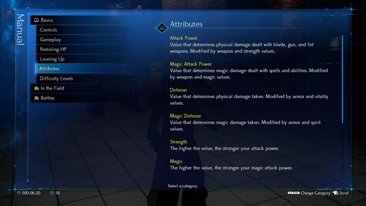 1 - Final Fantasy 7 Remake: Character attributes - Basics - Final Fantasy 7 Remake Guide