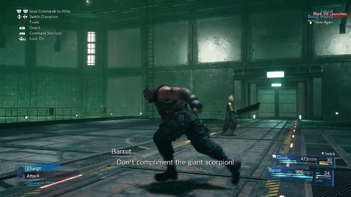 Barret is one of the characters in FF7 Remake, which is best to scan enemies using Assess Materia - Final Fantasy 7 Remake: Stagger the enemy - how to? - FAQ - Final Fantasy 7 Remake Guide