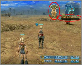 The bar under the map shows level of energy stored inside of the crystal - Giza Plains | Part I - Part I - Final Fantasy XII Game Guide