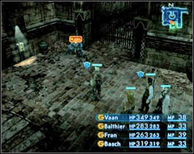 Starting from the left side: Gate Switchboard, Burrogh, gate. - Barheim Passage | Part I - Part I - Final Fantasy XII Game Guide