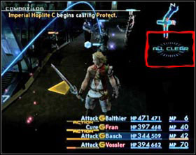 Alarm is off - a short time after the alarm is raised it turns off by itself and once again all you have to fight here are randomly appearing guards patrolling the ship. - Dreadnought Leviathan | Part I - Part I - Final Fantasy XII Game Guide
