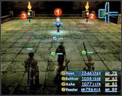 Here youll see three teleportation devices - The Tomb of Raithwall | Part I - Part I - Final Fantasy XII Game Guide