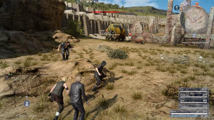 With the help of Cor and the rest of the team, it is worth hunting some of the higher level enemies in the vicinity - Chapter 2 - No Turning Back | Main storyline - Main storyline - Final Fantasy XV Game Guide