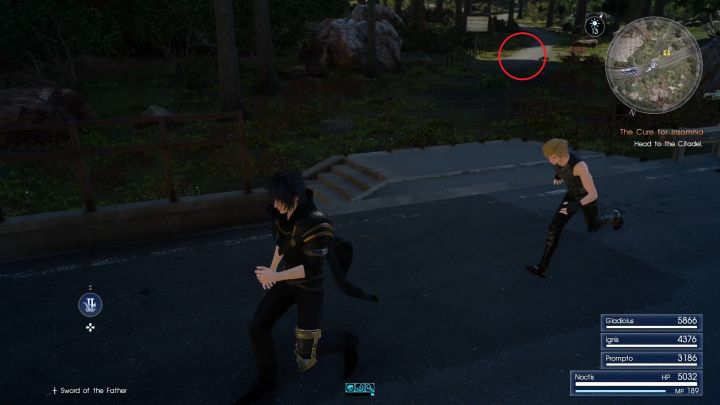 ... the stairs and the route leading to the dungeon. - How to get Moogle Charm (+20% EXP)? - FAQ - Frequently Asked Questions - Final Fantasy XV Game Guide