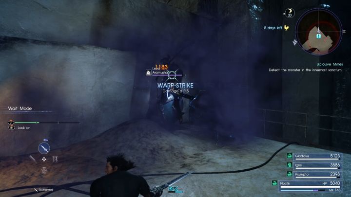 Warp-strike is one of the abilities that costs MP. - General information | Combat - Combat - Final Fantasy XV Game Guide