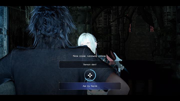 You will soon reach Ardyn who will bring you into the camp - Chapter 7 - Party of Three | Main storyline - Main storyline - Final Fantasy XV Game Guide